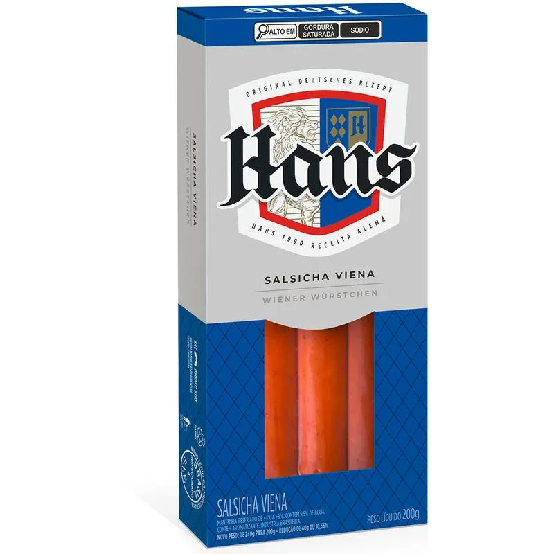 SALSICHA VIENA HANS CRY 200g