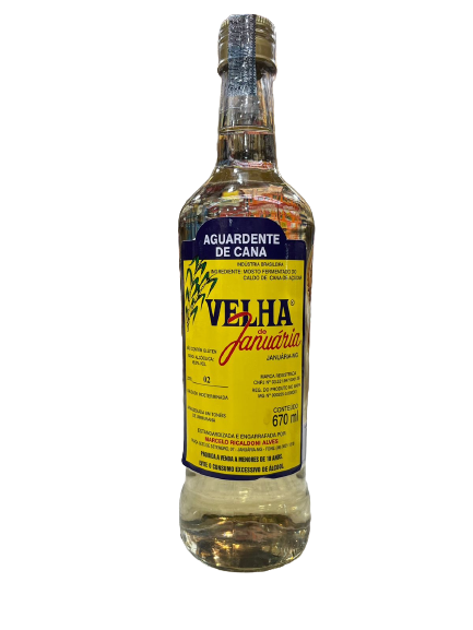 AGUARDENTE VELHA JANUARIA GARRAFA VIDRO 670ML