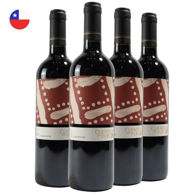 VINHO CARMENERE CHILENO CUENTOS DEL FUEGO 750ml - Imagem 4
