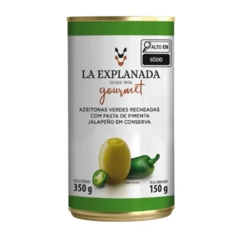 AZEITONAS VERDES RECHEADAS LA EXPLANADA 150G - Jalapeño